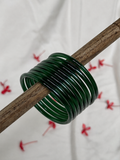 Jelly Bangles - Dark Green (Set of 8)