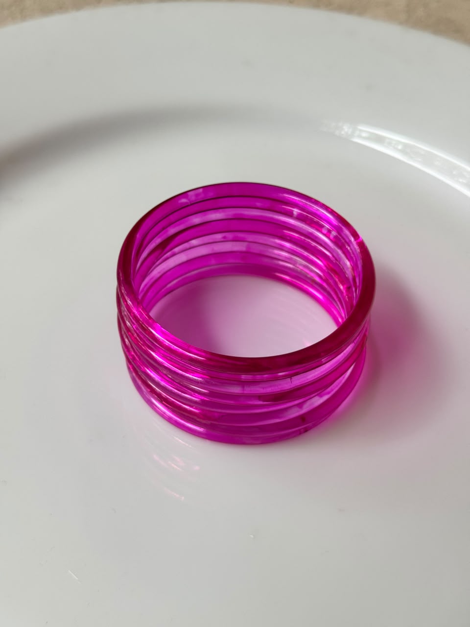 Jelly Bangles - Pink (Set of 8)