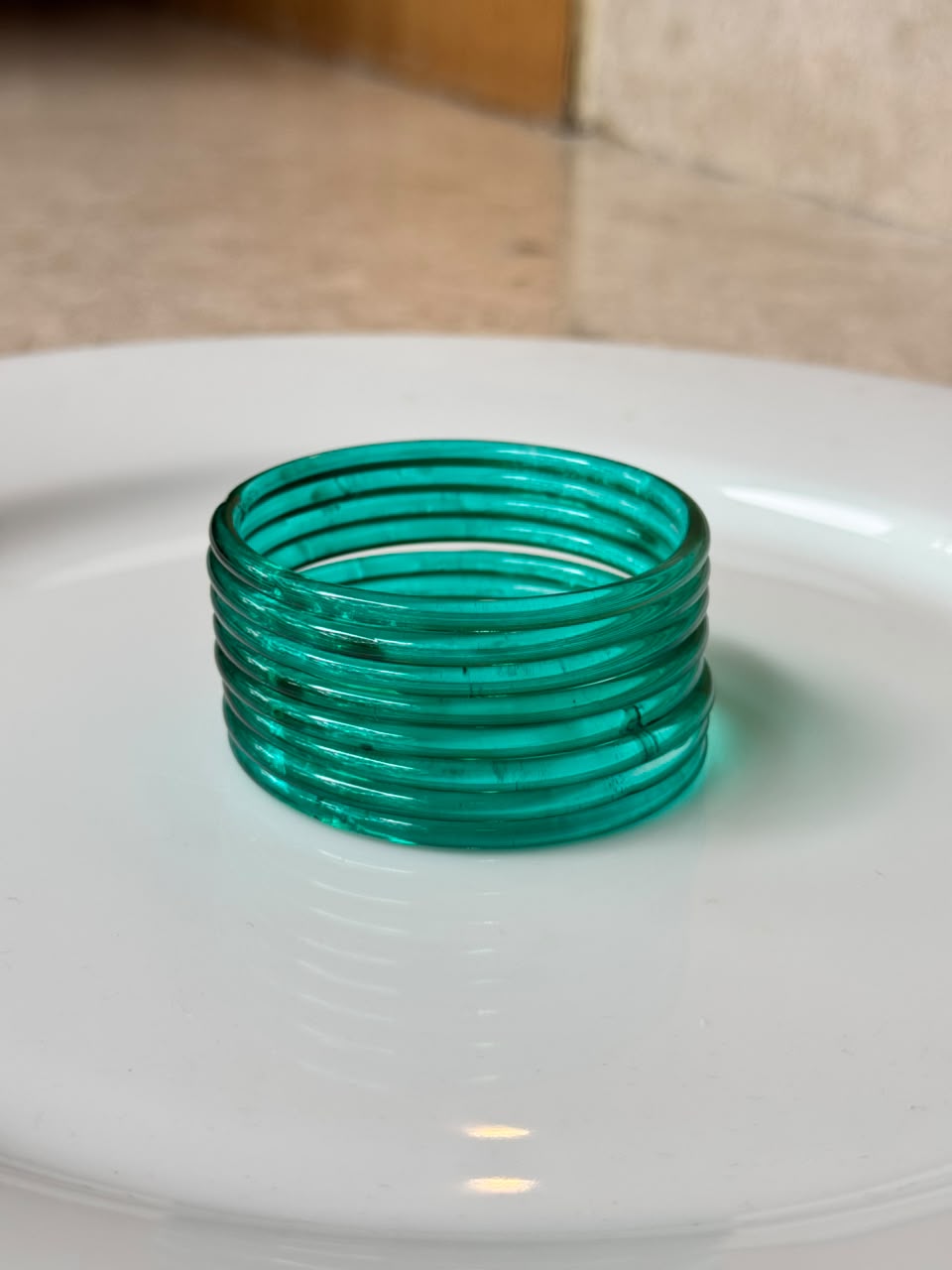 Jelly Bangles - Green (Set of 8)