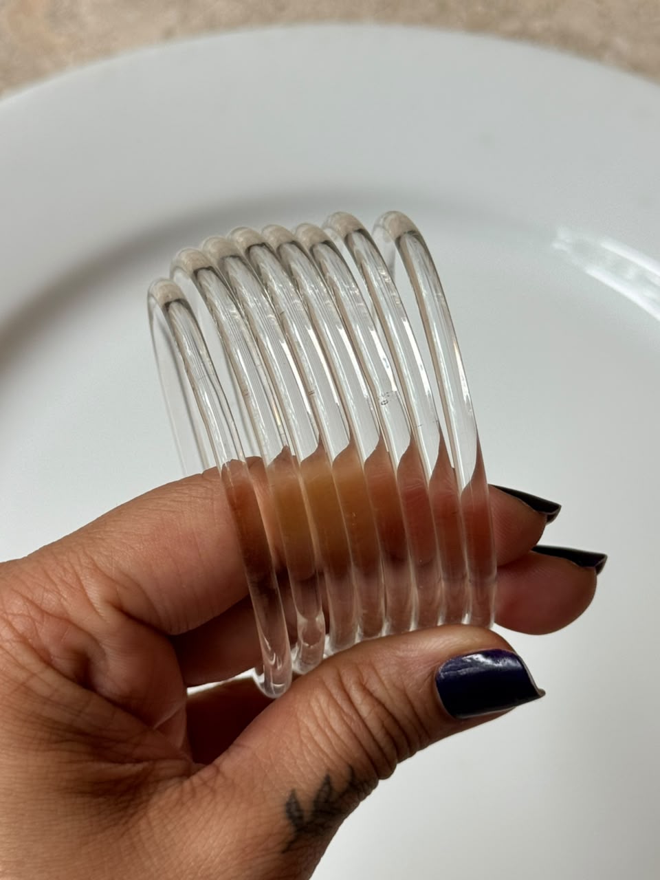 Jelly Bangles - Transparent (Set of 8)