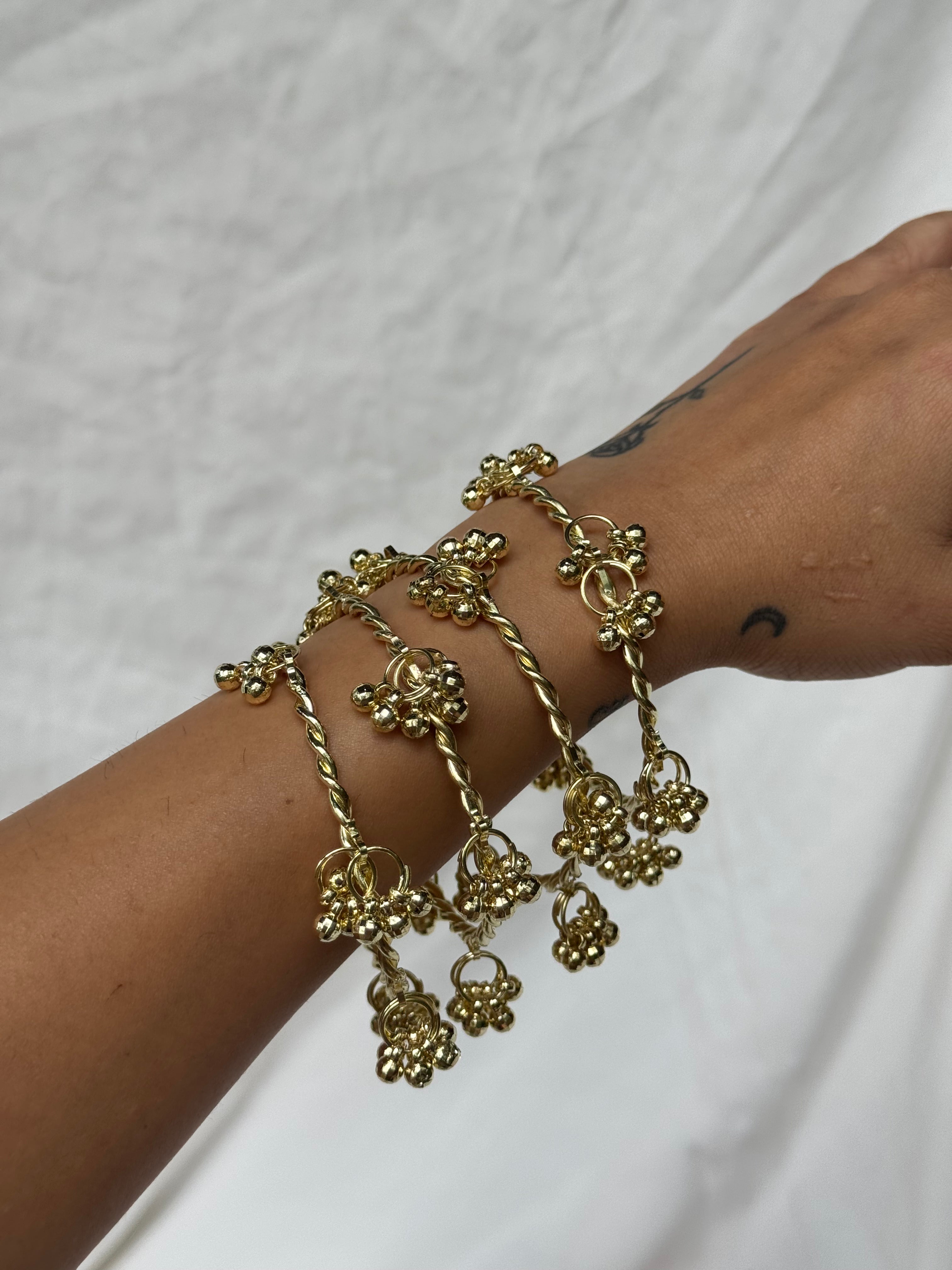 Twisted Ghungroo Bangles (Set of 4)