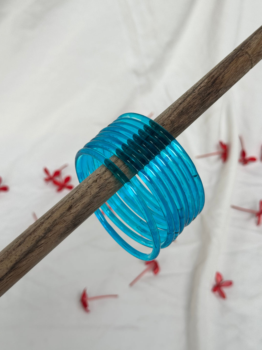 Jelly Bangles - Blue (Set of 8)