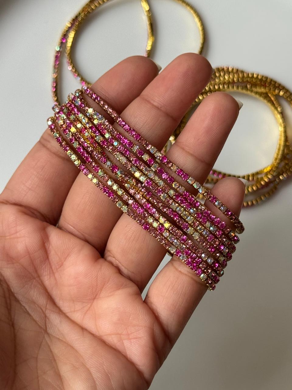 Pink Rhinestone Bracelet
