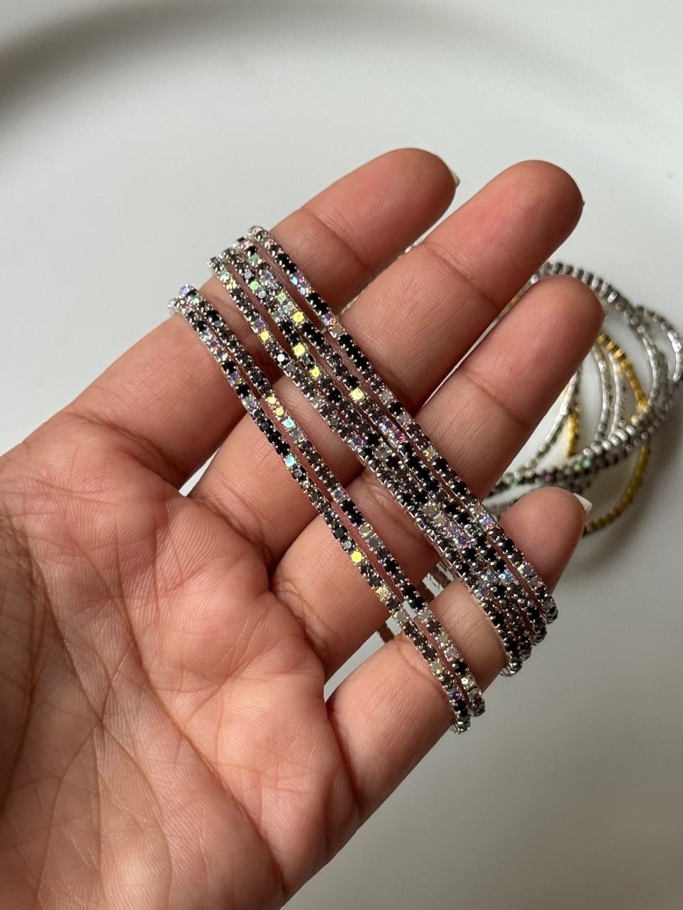 Black-white Rhinestone Bracelet