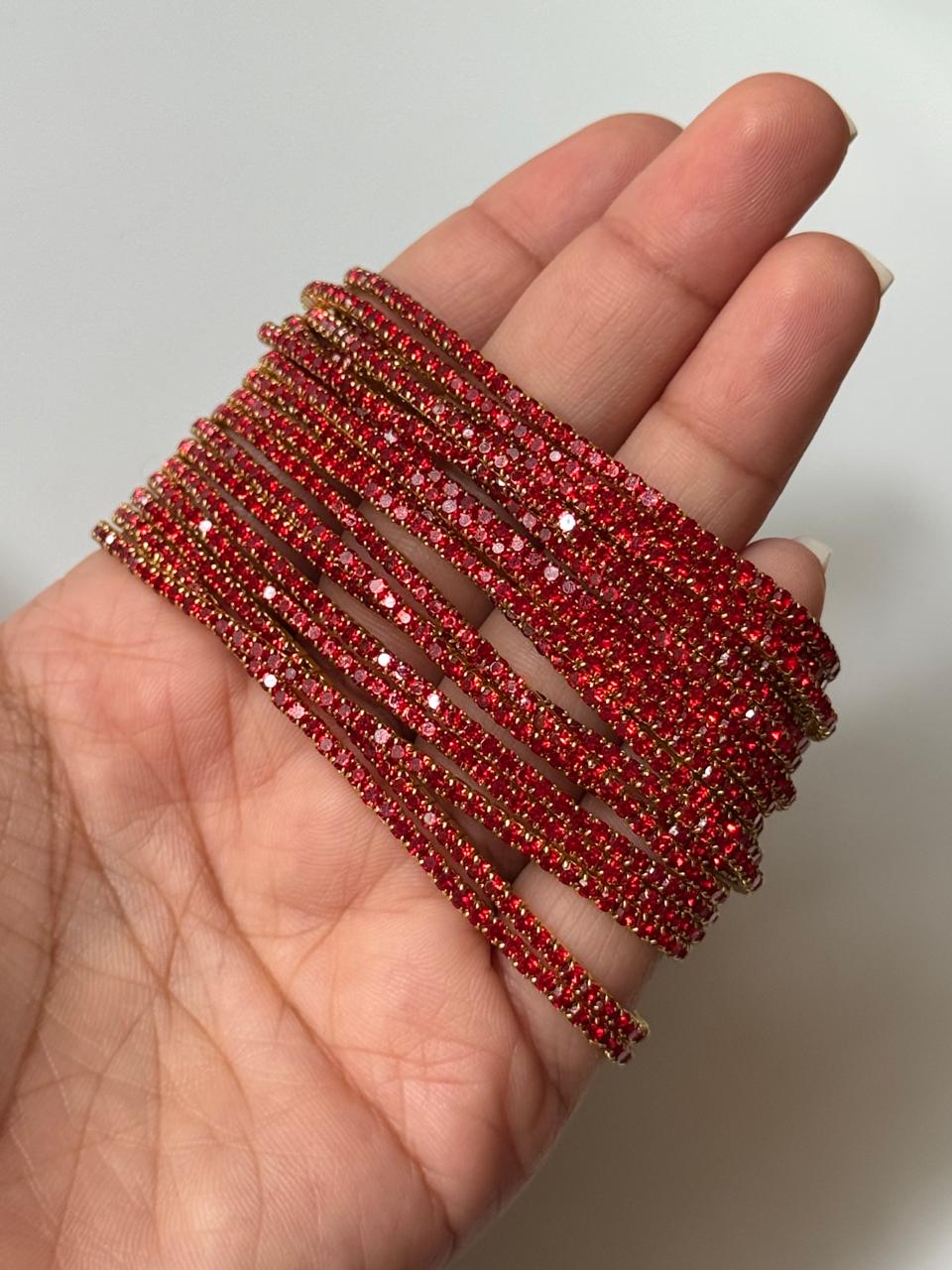 Red Rhinestone Bracelet
