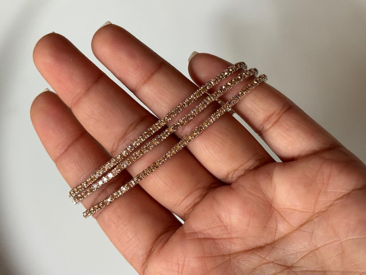 Peach Rhinestone Bracelet
